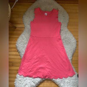 Gorgeous pink scalloped Crewcuts dress girl size 8 medium